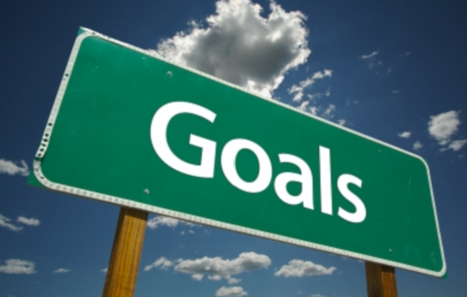 Goals Green Sign