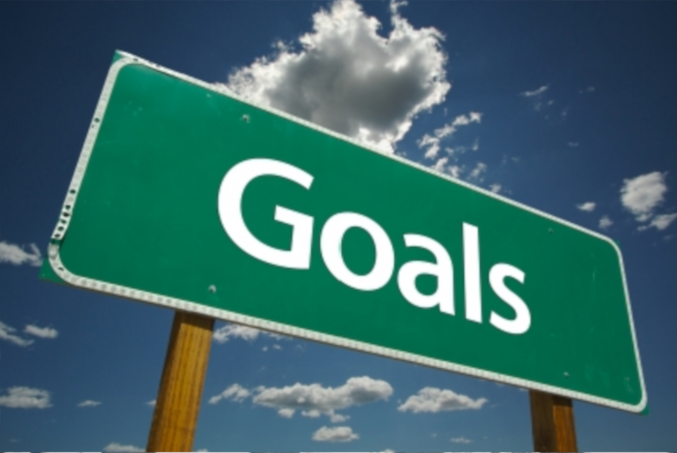 Goals Green Sign