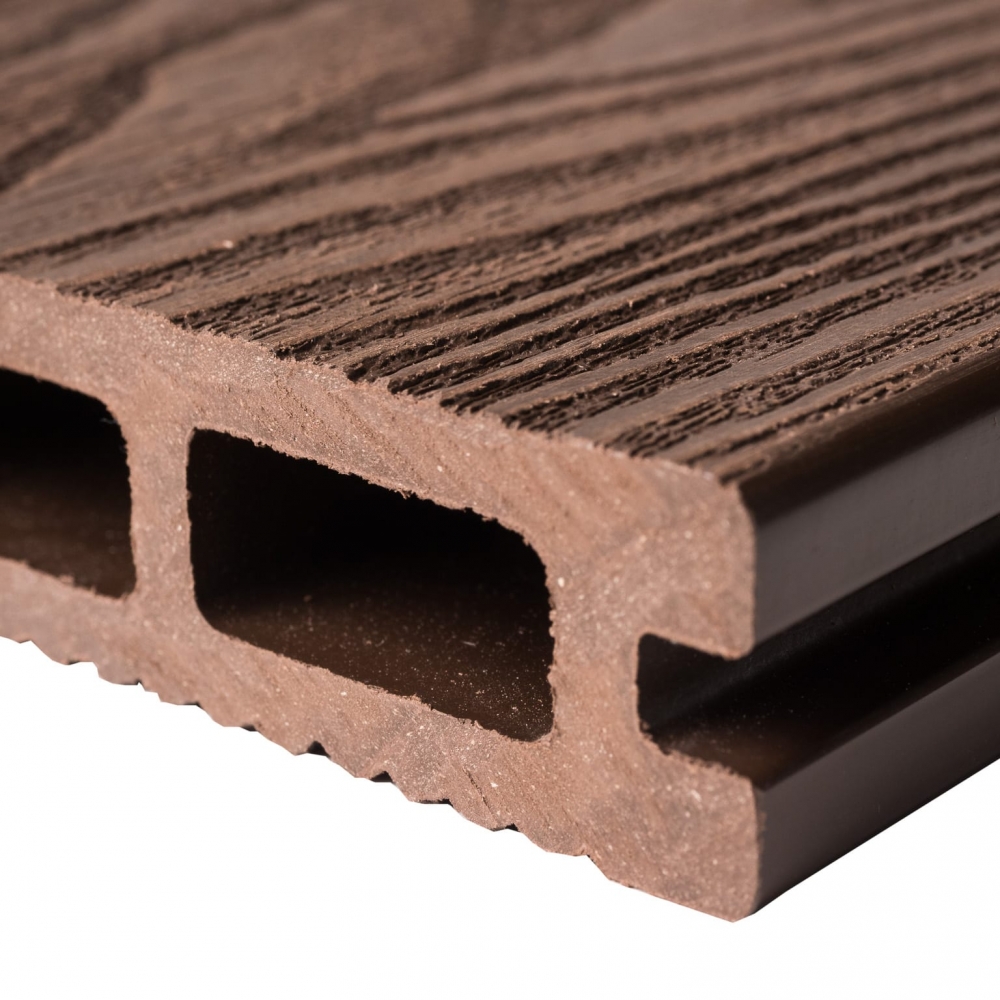 Wood Grain Victorian Brown Composite Decking Boards