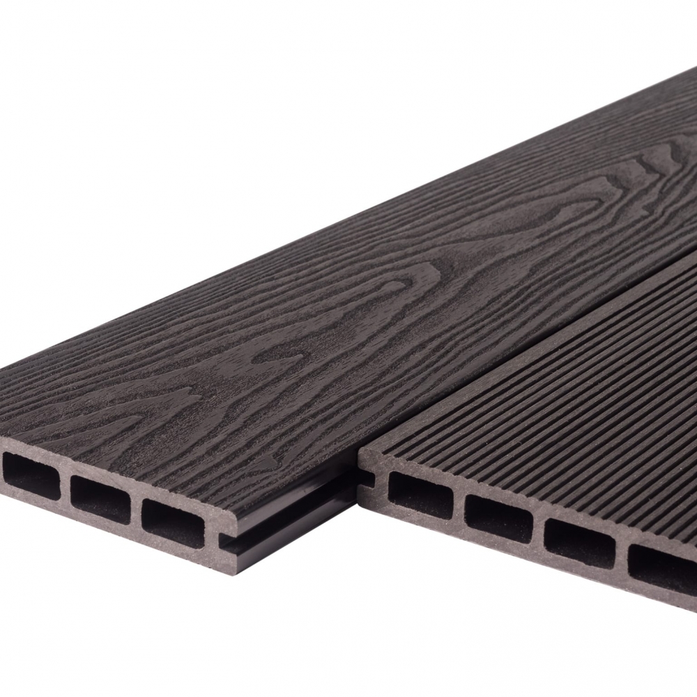 Wood Grain Slate Grey Composite Decking Boards